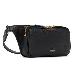Tom Ford Soft Grain Leather Zip Belt Bag